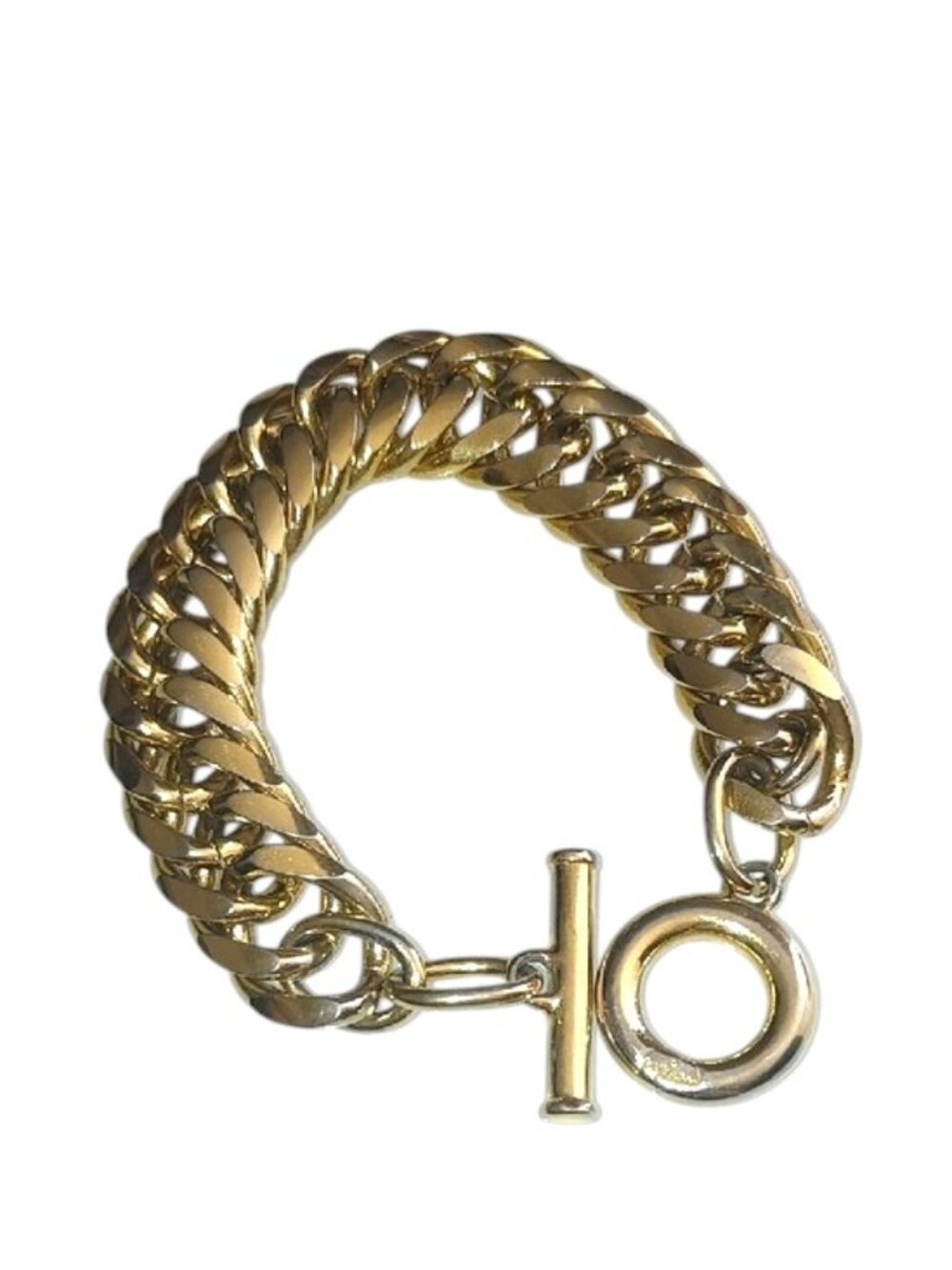 Givenchy Gold Toggle Bracelet - Heavy Link- GUC - 8"